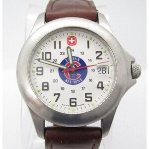 Men Wenger Swiss UCONN Alumni Quartz WR Analog 42mm Dial Date Round Watch(E708)